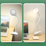 Đèn bảo vệ mắt thiết kế vòng rỗng cổ ngỗng linh hoạt 28 LED kèm kẹp và chức năng đèn ngủ nhỏ, TGX-770