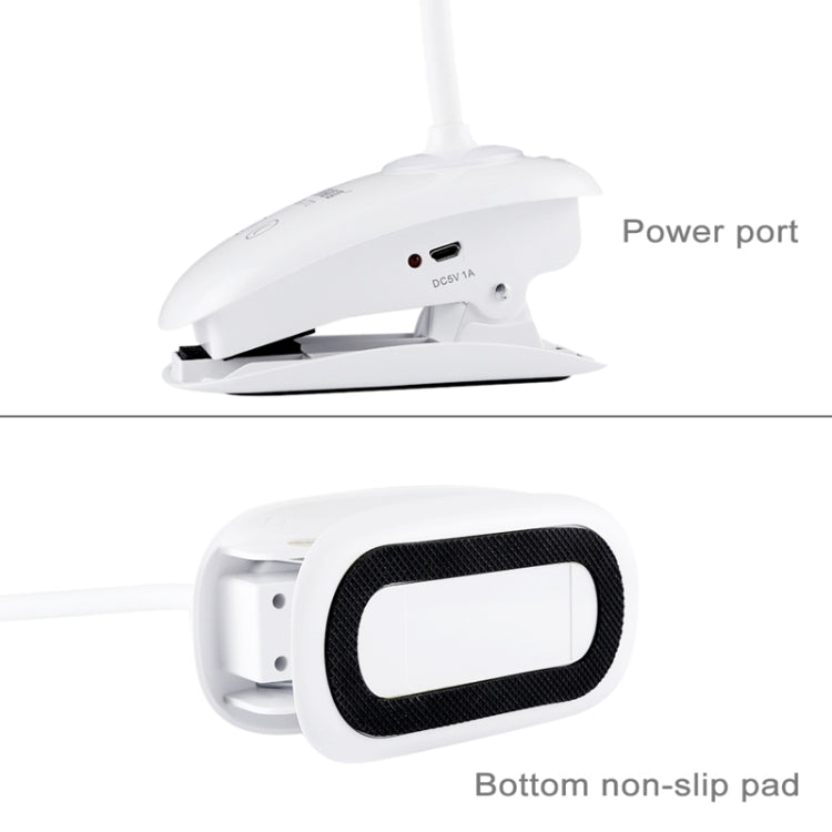 Đèn bảo vệ mắt thiết kế vòng rỗng cổ ngỗng linh hoạt 28 LED kèm kẹp và chức năng đèn ngủ nhỏ, TGX-770