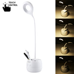 Đèn bảo vệ mắt thiết kế vòng rỗng cổ ngỗng linh hoạt 28 LED kèm giá đỡ bút / chức năng đèn ngủ nhỏ, TGX-772