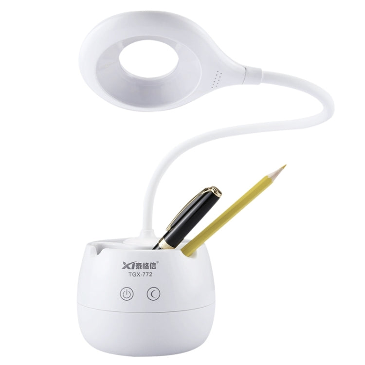 Đèn bảo vệ mắt thiết kế vòng rỗng cổ ngỗng linh hoạt 28 LED kèm giá đỡ bút / chức năng đèn ngủ nhỏ, TGX-772
