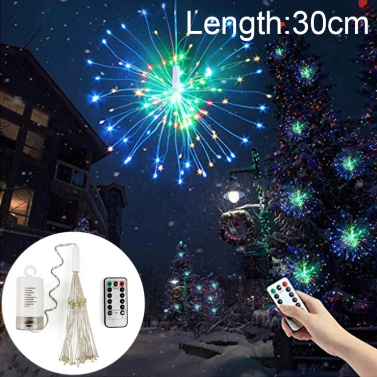 Đèn trang trí LED 150 bóng dùng hộp pin, có điều khiển từ xa, ánh sáng nhiều màu 30CM, ánh sáng trắng 30CM, ánh sáng trắng ấm 30CM