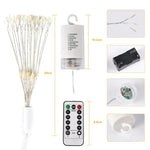 Đèn trang trí LED 150 bóng dùng hộp pin, có điều khiển từ xa, ánh sáng nhiều màu 30CM, ánh sáng trắng 30CM, ánh sáng trắng ấm 30CM