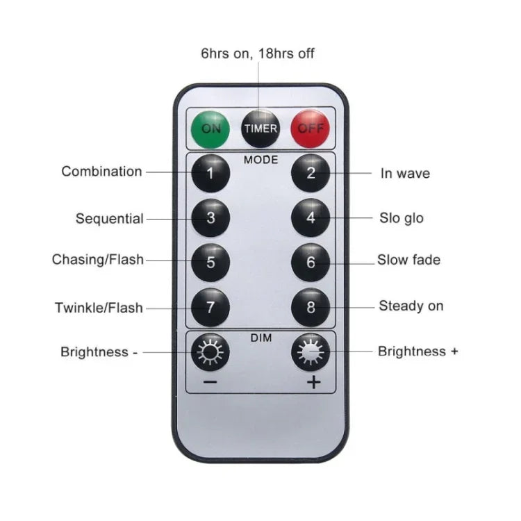 Đèn trang trí LED 150 bóng dùng hộp pin, có điều khiển từ xa, ánh sáng nhiều màu 30CM, ánh sáng trắng 30CM, ánh sáng trắng ấm 30CM