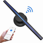 Màn hình 3D holographic đường kính 42cm, điều khiển qua ứng dụng Wifi, độ phân giải 640 x 640 pixel, bảng đèn LED 320 bóng, hỗ trợ thẻ Micro SD, Wifi 42cm