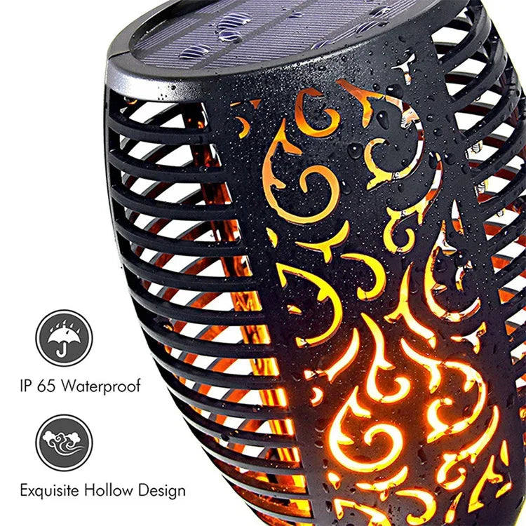 Đèn lửa năng lượng mặt trời 96 LED ngoài trời cho sân vườn, Đèn cỏ, Đèn cảnh quan dạng đuốc