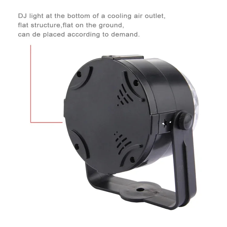 Đèn DJ xoay điều khiển bằng âm thanh USB, DC 5V