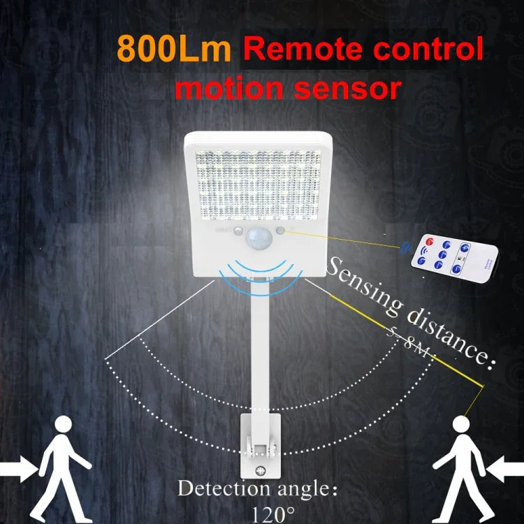 Đèn phẳng điều khiển từ xa năng lượng mặt trời 6W 800LM 48 đèn LED kèm giá đỡ