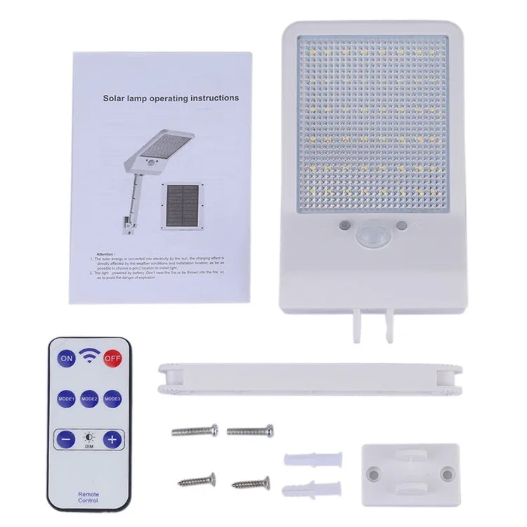 Đèn phẳng điều khiển từ xa năng lượng mặt trời 6W 800LM 48 đèn LED kèm giá đỡ