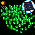 Dây đèn trang trí lễ hội Giáng sinh ngoài trời 200 đèn LED chống nước chạy bằng năng lượng mặt trời, chiều dài: 22m