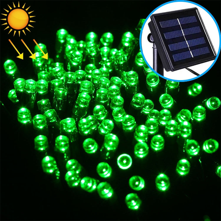 Dây đèn trang trí lễ hội Giáng sinh ngoài trời 200 đèn LED chống nước chạy bằng năng lượng mặt trời, chiều dài: 22m