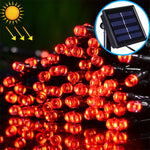 Dây đèn trang trí lễ hội Giáng sinh ngoài trời 200 đèn LED chống nước chạy bằng năng lượng mặt trời, chiều dài: 22m