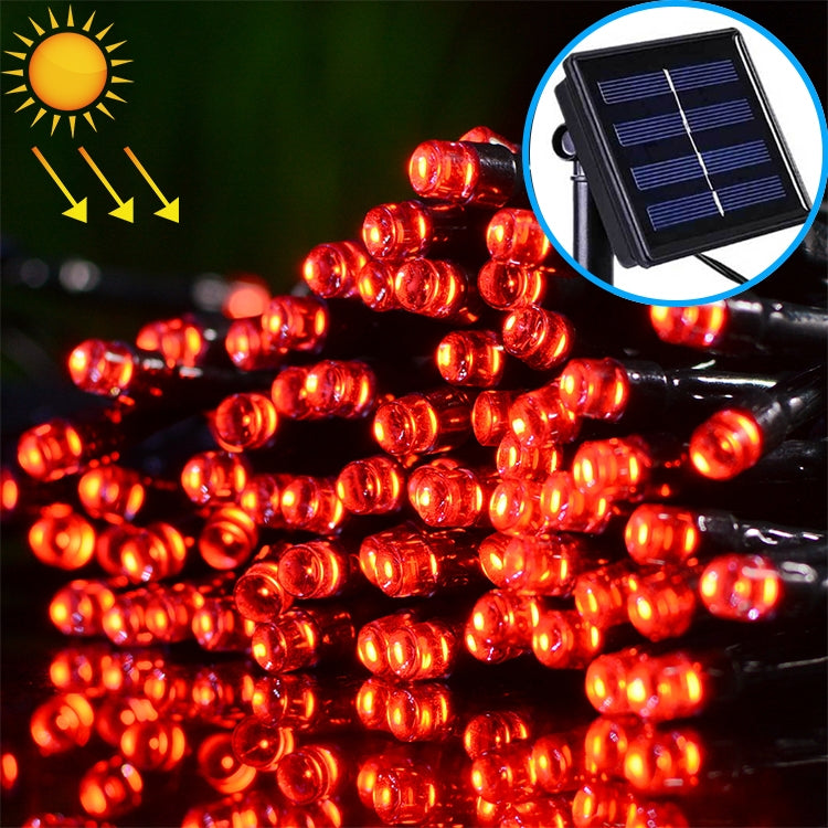 Dây đèn trang trí lễ hội Giáng sinh ngoài trời 200 đèn LED chống nước chạy bằng năng lượng mặt trời, chiều dài: 22m