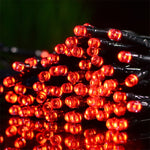 Dây đèn trang trí lễ hội Giáng sinh ngoài trời 200 đèn LED chống nước chạy bằng năng lượng mặt trời, chiều dài: 22m
