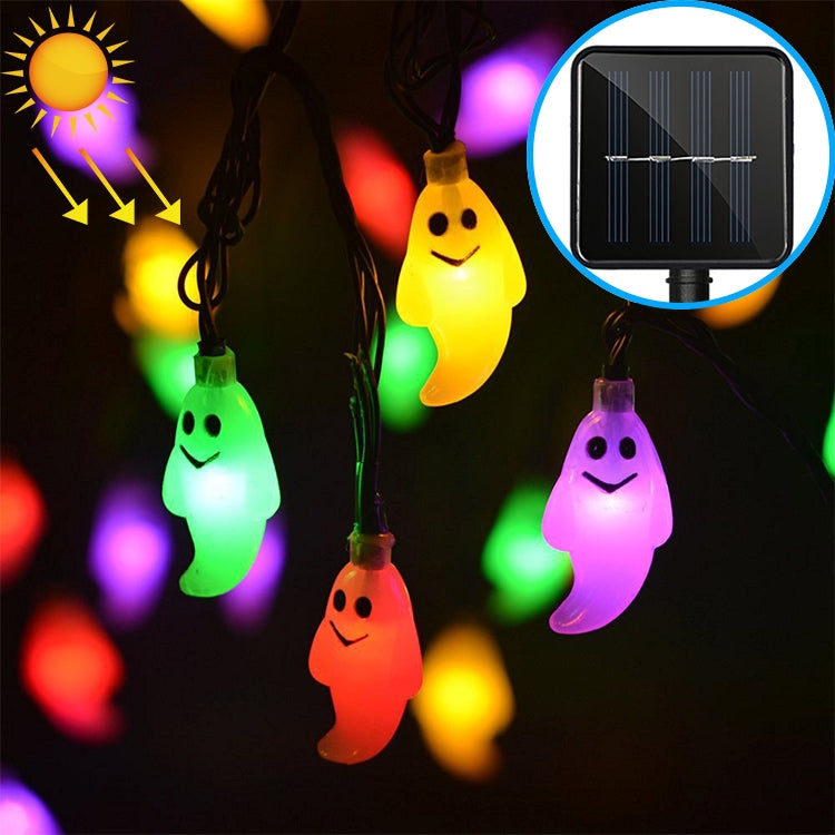Dây đèn năng lượng mặt trời hình ma 30 bóng LED chống nước trang trí lễ hội Giáng Sinh ngoài trời cho vườn