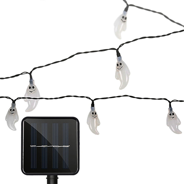 Dây đèn năng lượng mặt trời hình ma 30 bóng LED chống nước trang trí lễ hội Giáng Sinh ngoài trời cho vườn