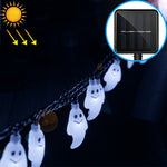 Dây đèn năng lượng mặt trời hình ma 30 bóng LED chống nước trang trí lễ hội Giáng Sinh ngoài trời cho vườn