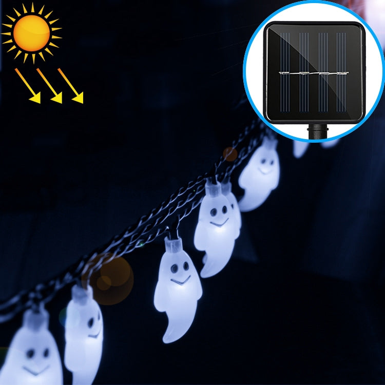 Dây đèn năng lượng mặt trời hình ma 30 bóng LED chống nước trang trí lễ hội Giáng Sinh ngoài trời cho vườn