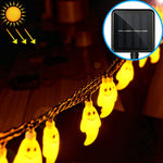 Dây đèn năng lượng mặt trời hình ma 30 bóng LED chống nước trang trí lễ hội Giáng Sinh ngoài trời cho vườn