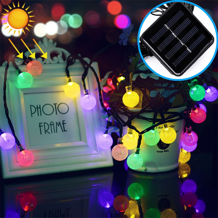 Dây đèn năng lượng mặt trời hình bóng bong bóng 50 bóng LED chống nước trang trí lễ hội mùa xuân ngoài trời cho vườn