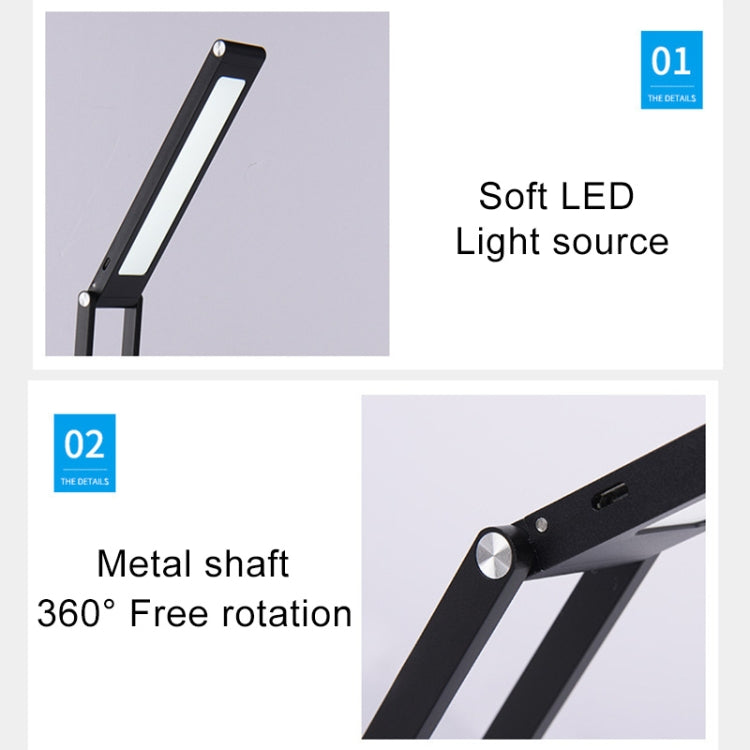 Đèn bàn LED 3W gập điều chỉnh sạc USB bảo vệ mắt