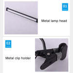 Đèn bàn LED 8W gập điều chỉnh bảo vệ mắt, phiên bản cắm USB, phiên bản cắm USB (Trắng), phiên bản cắm USB (Đen)