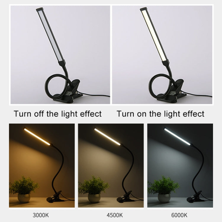 Đèn bàn LED 8W gập điều chỉnh bảo vệ mắt, phiên bản cắm USB, phiên bản cắm USB (Trắng), phiên bản cắm USB (Đen)