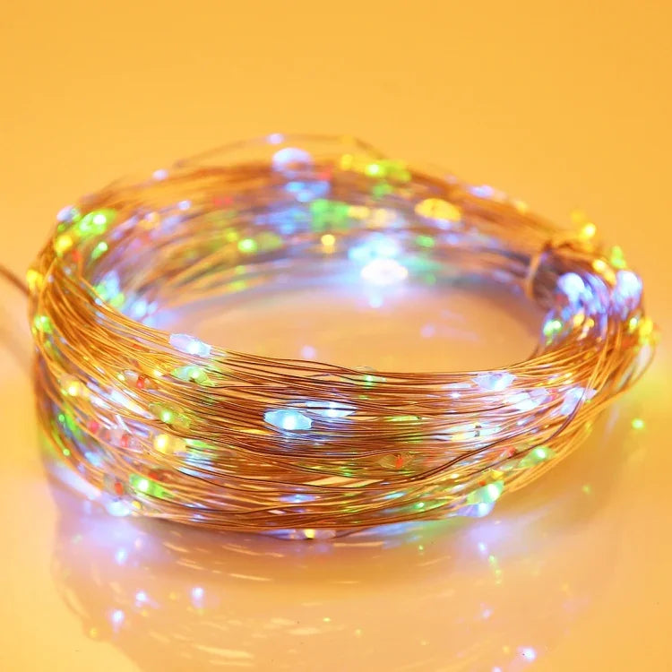 100 đèn LED SMD 0603 Đèn trang trí đèn cổ tích, 20m ánh sáng nhiều màu