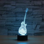 Đèn bàn hình đàn guitar 3D LED màu sắc, phiên bản USB & pin, phiên bản USB & pin