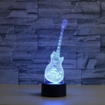 Đèn bàn hình đàn guitar 3D LED màu sắc, phiên bản USB & pin, phiên bản USB & pin