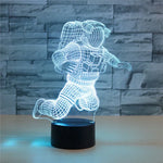 Đèn bàn hình phi hành gia 3D LED màu sắc, phiên bản điều khiển từ xa 16 màu, phiên bản điều khiển từ xa 16 màu