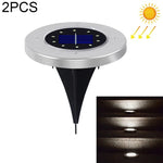2 cái đèn chôn dưới đất năng lượng mặt trời 10 đèn LED, đèn ngoài trời chống nước IP65 cho vườn và đường phố, 10 đèn LED
