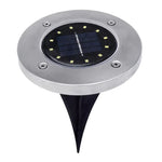 2 cái đèn chôn dưới đất năng lượng mặt trời 12 đèn LED, đèn ngoài trời chống nước IP65 cho vườn và đường phố, 12 đèn LED