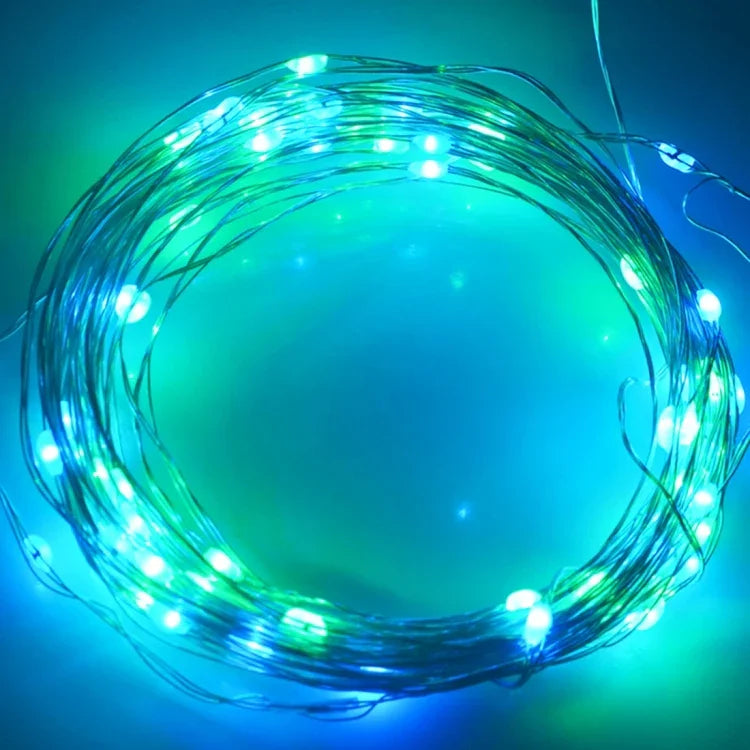 Đèn dây trang trí / đèn lễ hội SMD-0603 nguồn USB (ánh sáng trắng xanh), LED1001LG, LED1001LW