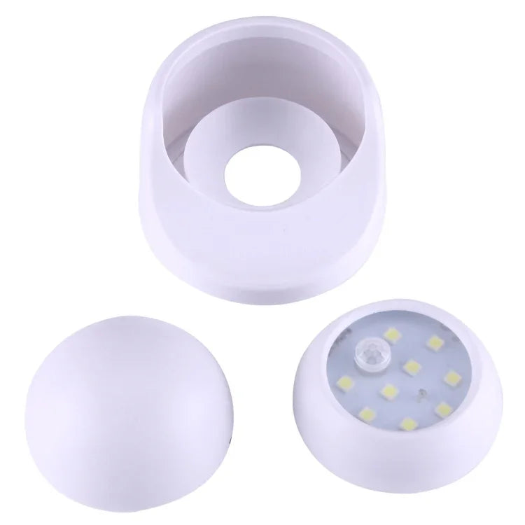 9 đèn LED 240 LM 6000K xoay 360 độ, đèn cảm biến chuyển động không dây cho tủ quần áo / đèn ngủ / đèn tường cho phòng ngủ, phòng khách, phòng tắm, hành lang