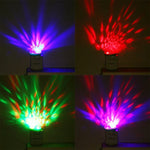Đèn sân khấu quả cầu pha lê LED RGB 4W USB với bộ chuyển đổi 8 chân, có bộ chuyển đổi 8 chân