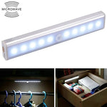 Đèn cảm biến cơ thể người thông minh màn hình rộng 1.8W 10 đèn LED trắng, đèn hành lang tủ, phiên bản pin, 1.8W 10 đèn LED trắng (phiên bản pin)
