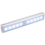 Đèn cảm biến cơ thể người thông minh màn hình rộng 1.8W 10 đèn LED trắng, đèn hành lang tủ, phiên bản pin, 1.8W 10 đèn LED trắng (phiên bản pin)