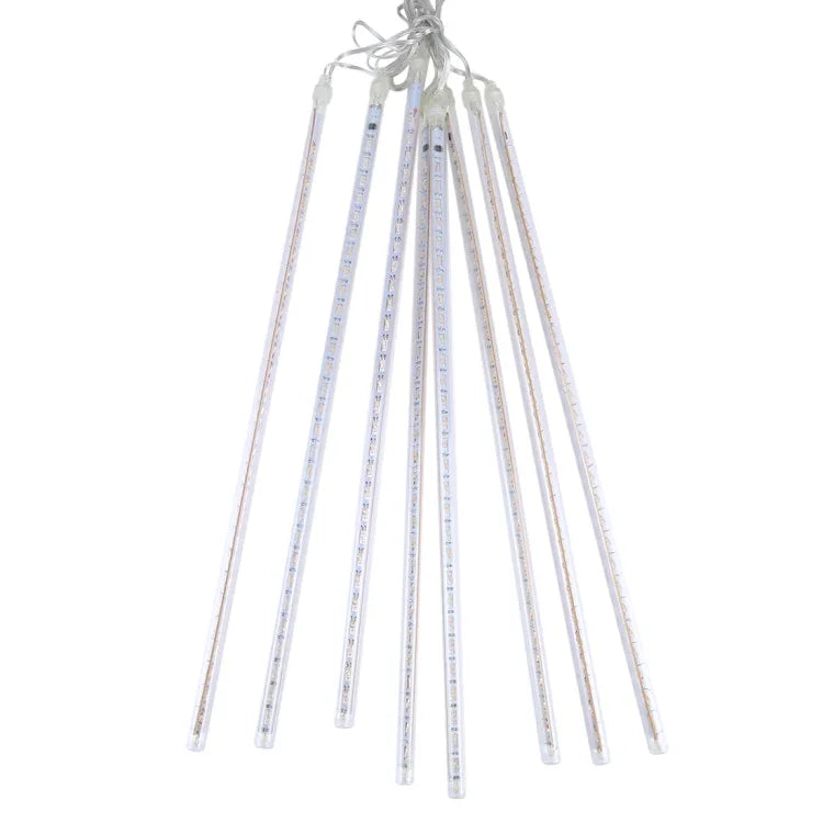 Đèn trang trí LED, đường kính ống: 1,2cm, AC 100-240V, có thể chọn phích cắm US hoặc EU, 8 chiếc 50cm màu xanh dương, 8 chiếc 50cm nhiều màu, 8 chiếc 50cm ánh sáng trắng