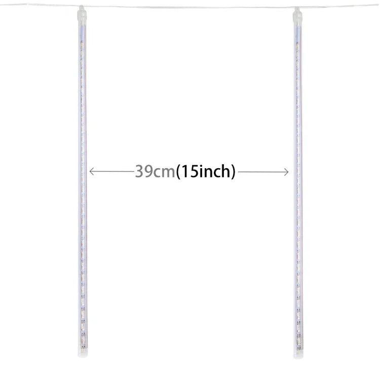Đèn trang trí LED, đường kính ống: 1,2cm, AC 100-240V, có thể chọn phích cắm US hoặc EU, 8 chiếc 50cm màu xanh dương, 8 chiếc 50cm nhiều màu, 8 chiếc 50cm ánh sáng trắng