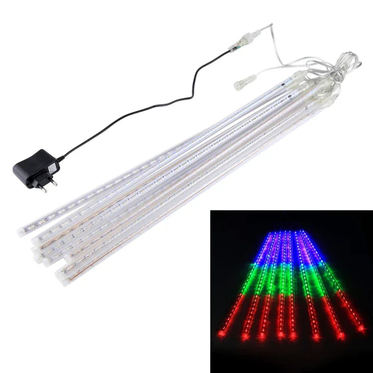 Đèn trang trí LED, đường kính ống: 1,2cm, AC 100-240V, có thể chọn phích cắm US hoặc EU, 8 chiếc 50cm màu xanh dương, 8 chiếc 50cm nhiều màu, 8 chiếc 50cm ánh sáng trắng