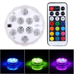 10 đèn LED hình trụ điều khiển từ xa, phạm vi điều khiển từ xa (khu vực mở): 24-30 feet, 10 đèn LED