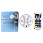 10 đèn LED hình trụ điều khiển từ xa, phạm vi điều khiển từ xa (khu vực mở): 24-30 feet, 10 đèn LED