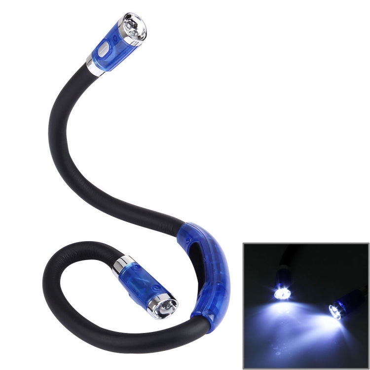 Đèn pin stereo cổ đeo đôi sáng tạo rảnh tay đèn làm việc tự động với 4 đèn LED và tay cầm cao su mềm đệm cổ