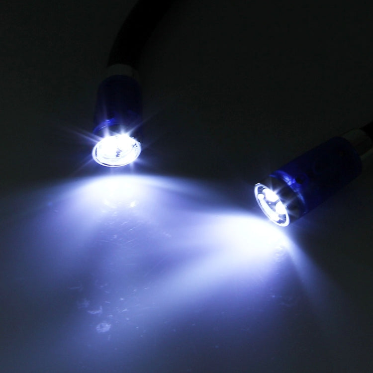 Đèn pin stereo cổ đeo đôi sáng tạo rảnh tay đèn làm việc tự động với 4 đèn LED và tay cầm cao su mềm đệm cổ