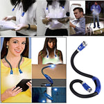 Đèn pin stereo cổ đeo đôi sáng tạo rảnh tay đèn làm việc tự động với 4 đèn LED và tay cầm cao su mềm đệm cổ