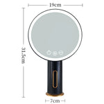 Gương trang điểm để bàn LED thông minh có đèn chiếu sáng, ánh sáng trắng, ánh sáng trắng
