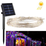 Đèn dây 20m 200 bóng LED SMD 0603 dây bạc năng lượng mặt trời, đèn trang trí, DC 5V, 20m 200 bóng LED nhiều màu, 20m 200 bóng LED ánh sáng trắng