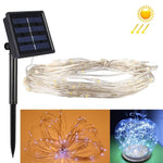Đèn dây 20m 200 bóng LED SMD 0603 dây bạc năng lượng mặt trời, đèn trang trí, DC 5V, 20m 200 bóng LED nhiều màu, 20m 200 bóng LED ánh sáng trắng