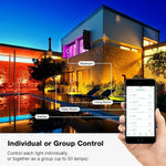 Đèn dây đồng RGB trang trí Giáng Sinh điều khiển qua ứng dụng Bluetooth, dài 10m 100 bóng LED, 10m 100 bóng LED
