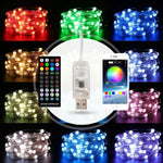 Đèn dây đồng trang trí Giáng Sinh USB có điều khiển từ xa & điều khiển qua ứng dụng Bluetooth, dài 20m 200 bóng LED, điều khiển từ xa & ứng dụng, dài 20m 200 bóng LED